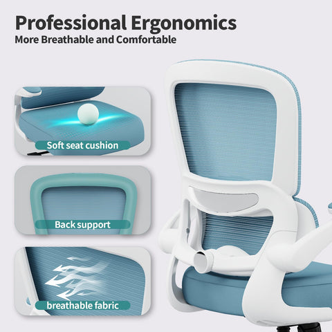 TRALT Office Chair smooth rolling wheels ideal for hard floors