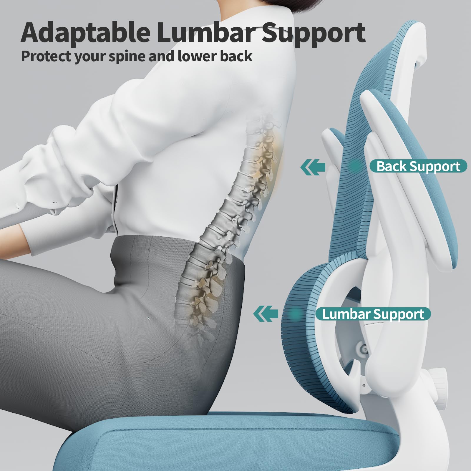 TRALT Office Chair tilt-backrest feature enables flexible seating postures