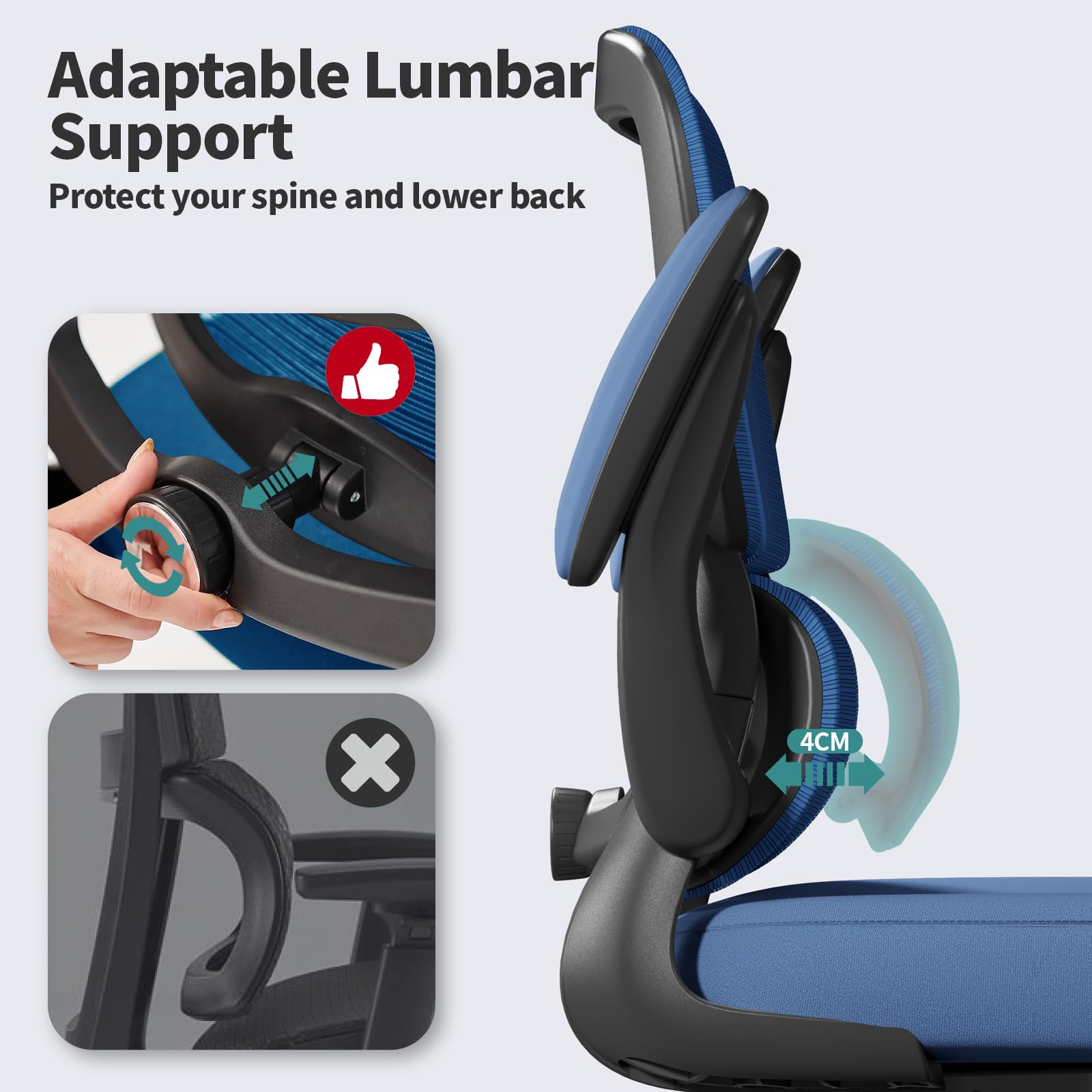 TRALT Office Chair tilt and recline for personalized positioning.