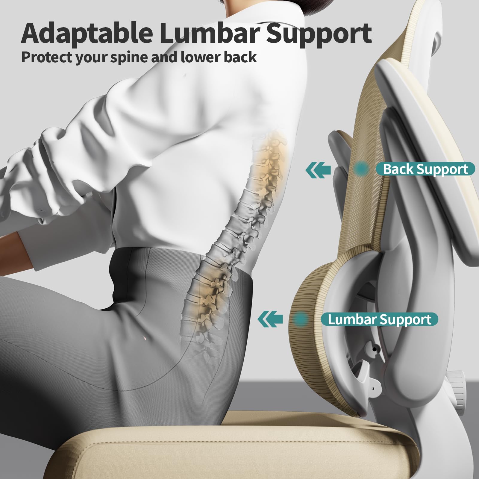 TRALT tilt feature supports upright to relaxed postures