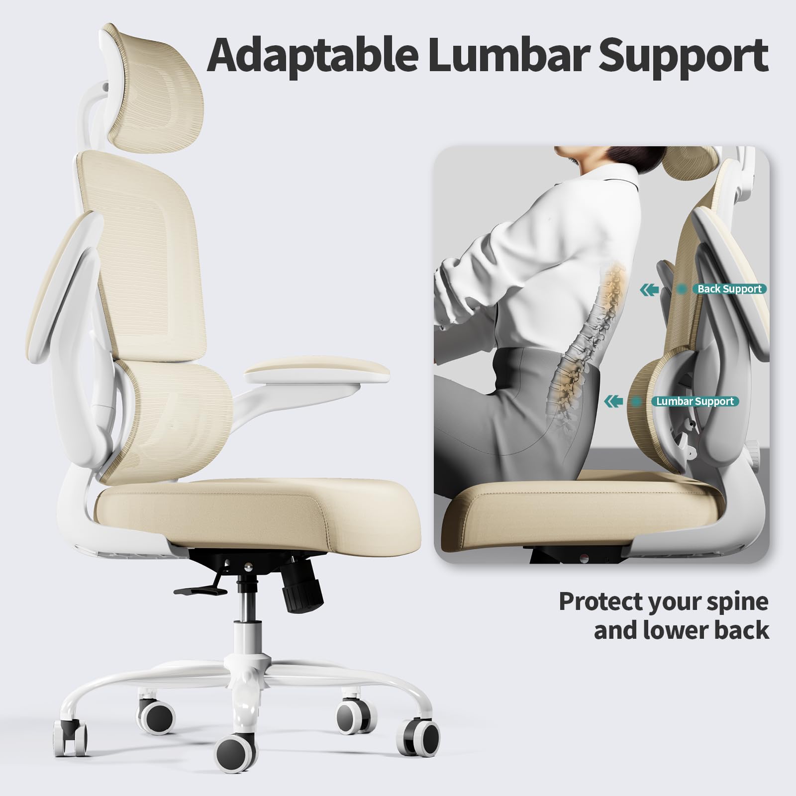 TRALT tilt and recline function allows relaxing backrest angles.