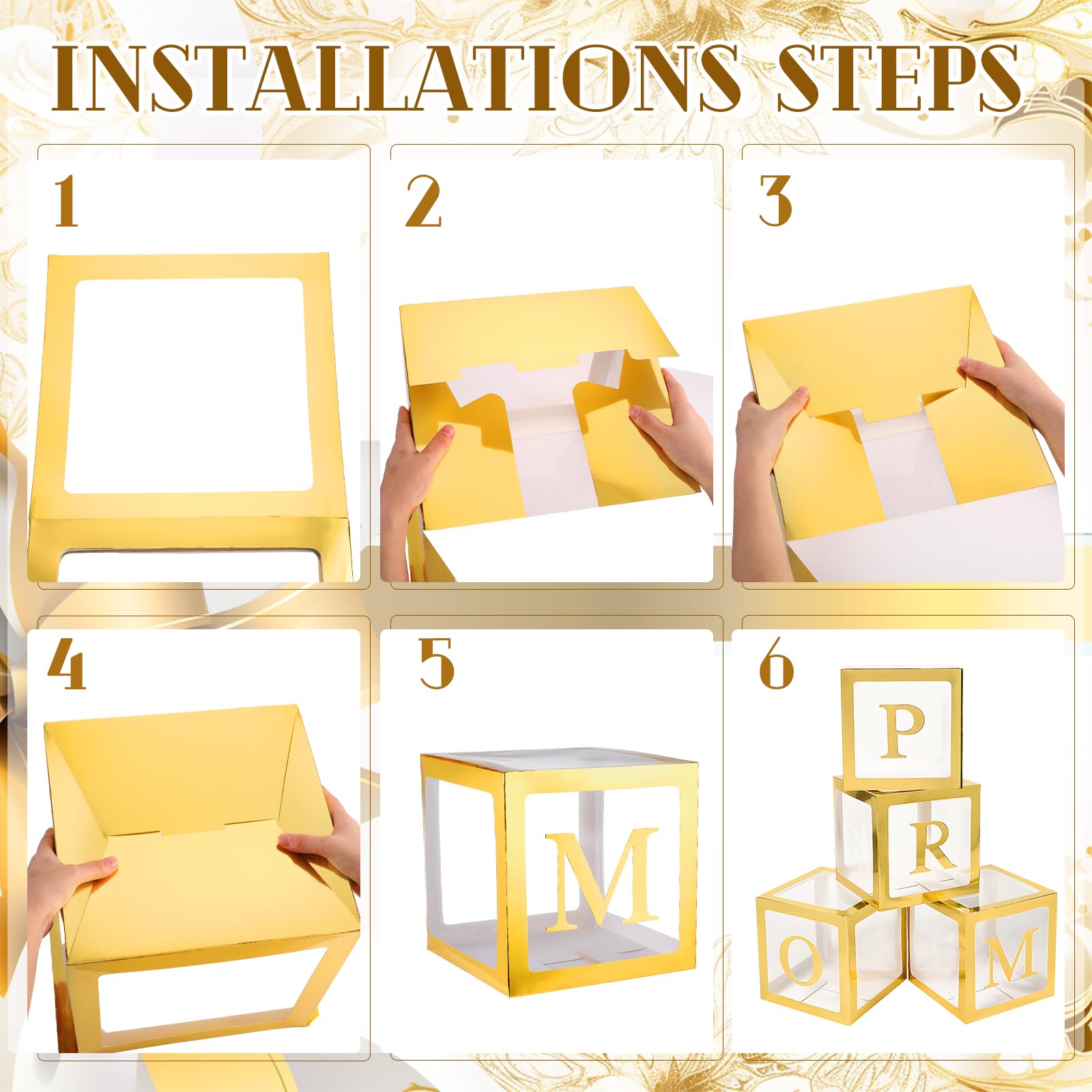Trandraft sturdy balloon display boxes hold multiple balloons
