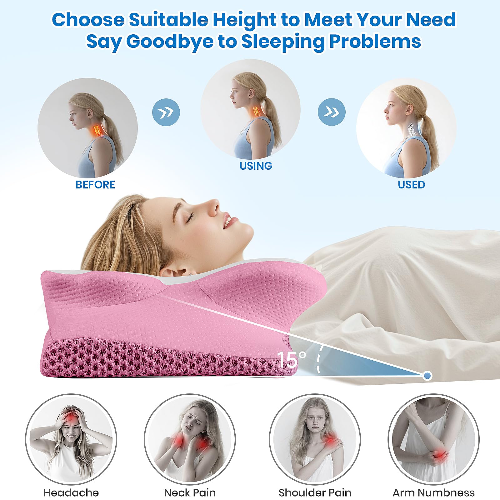 TranquilMoments detachable heart-shaped pillowcase is machine washable.