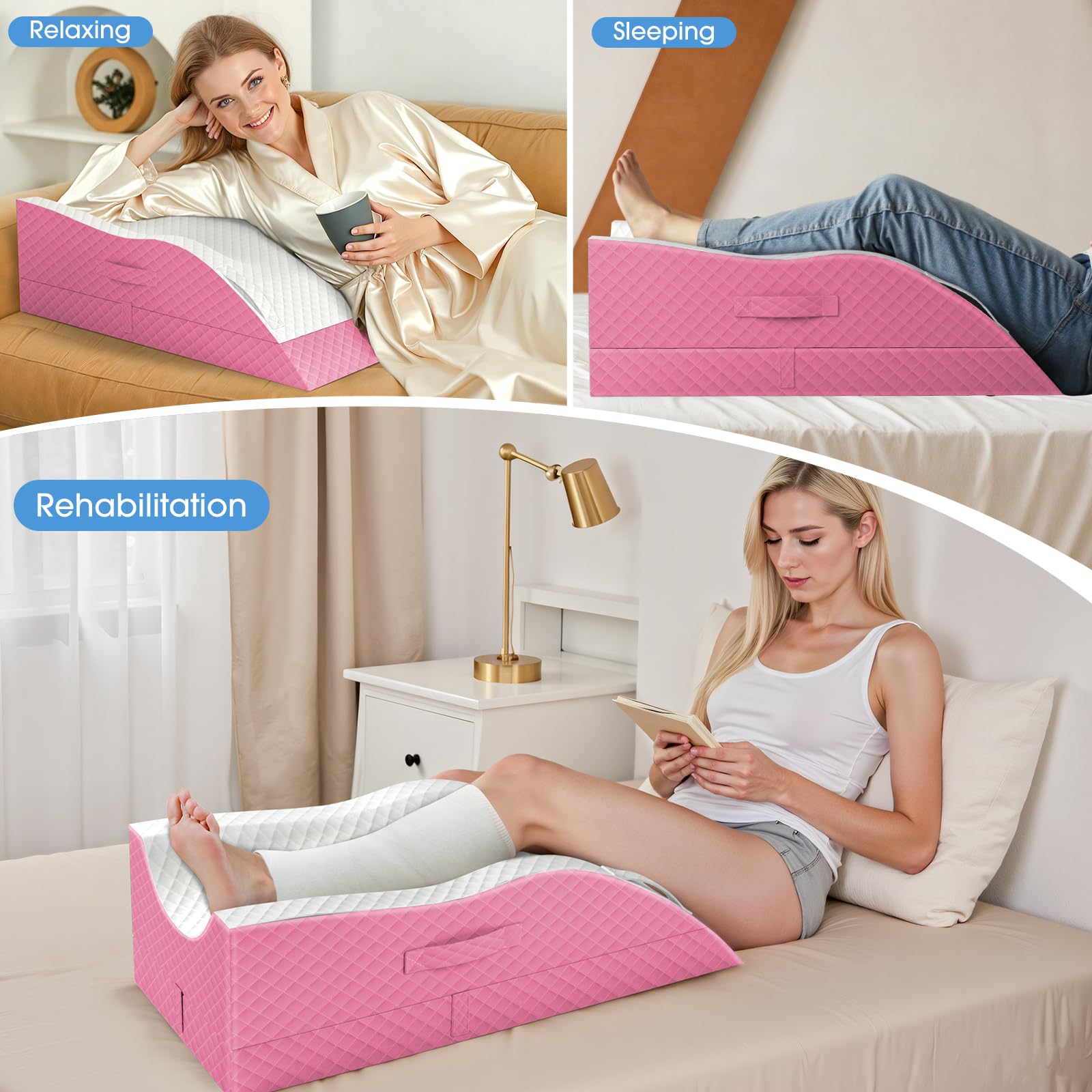 TranquilRelax adjustable height pillow offers 6 and 9 inch elevation options.