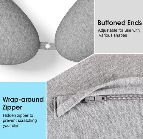 TranquilRelax C shaped pillow with button closures transforms into lumbar support.