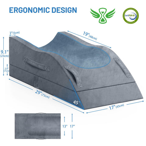 Soft memory foam top layer provides cushiony comfort and resilience.