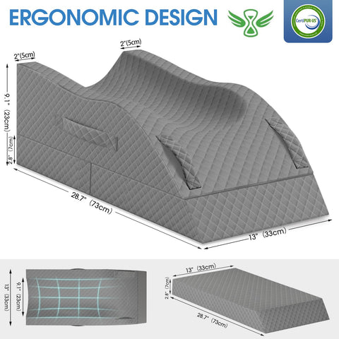 TranquilRelax Elevation Pillow at 6-inch height provides customizable leg elevation.