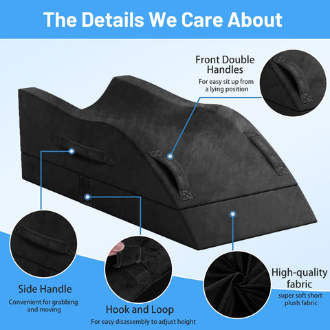 TranquilRelax leg elevation pillow 45-degree incline for stable alignment during rest.