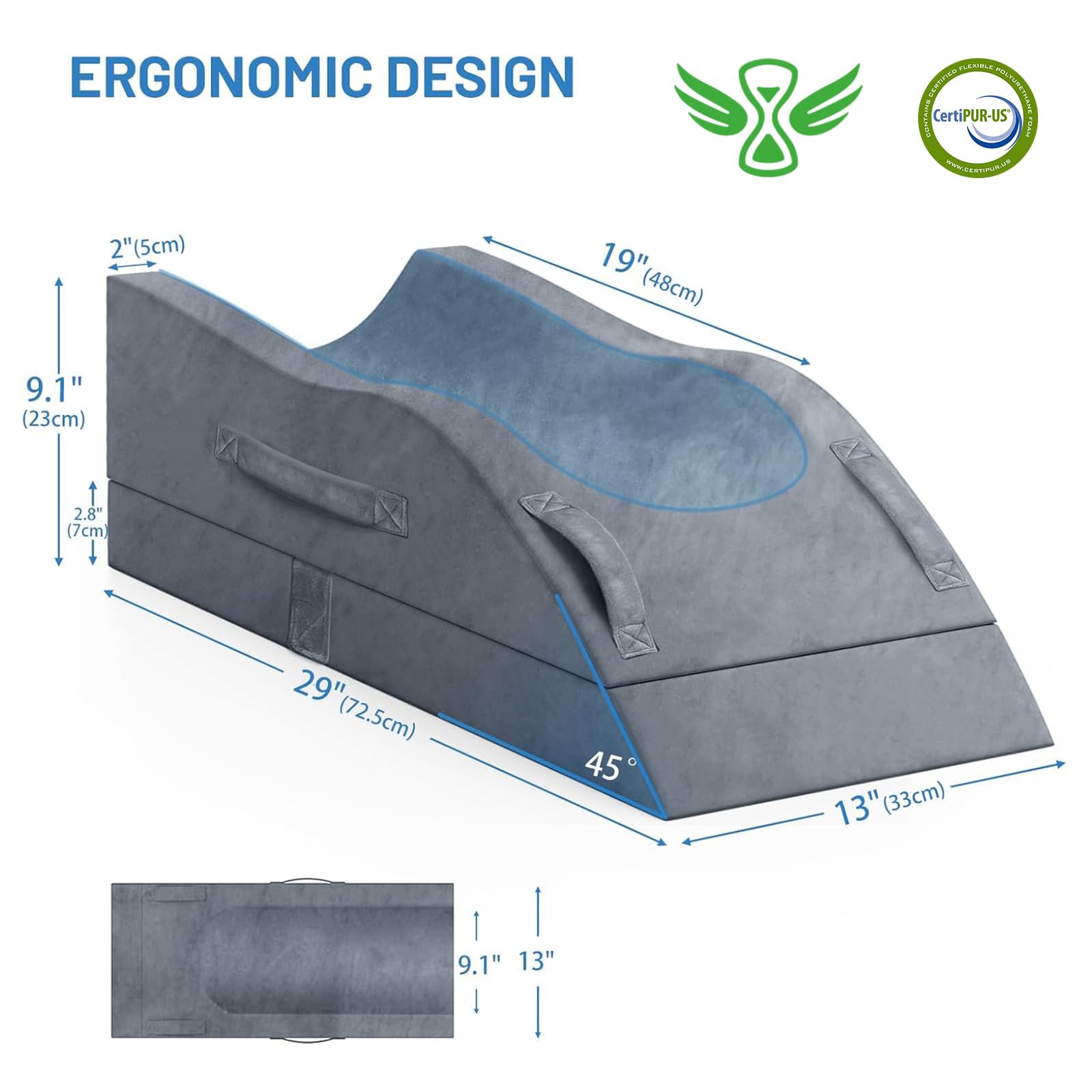 TranquilRelax memory foam top layer delivers soft, resilient comfort.