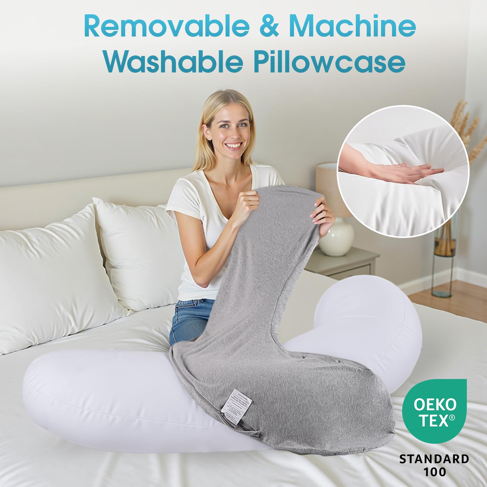 TranquilRelax 53 inch option supports full body positioning while reading.