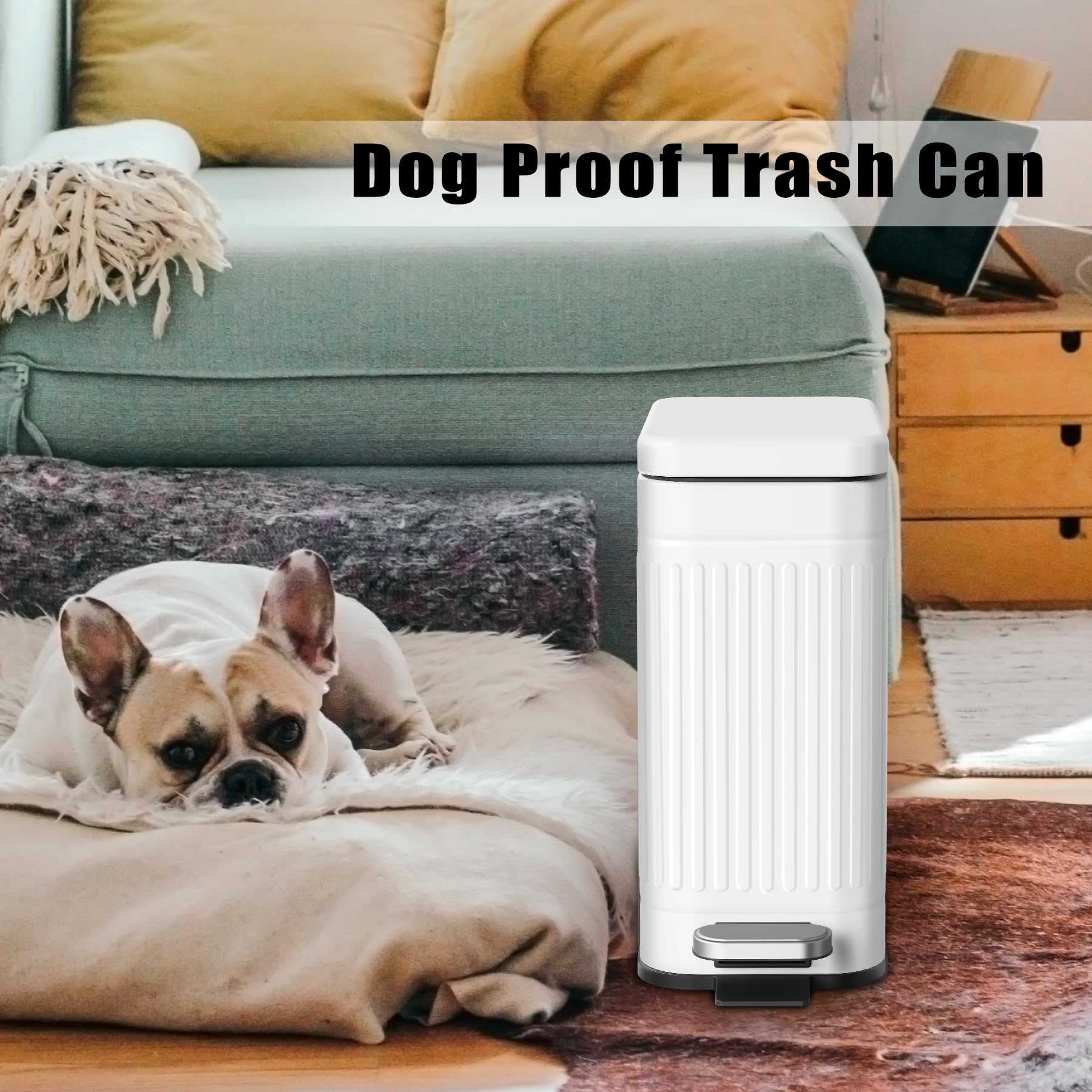 2.6-gallon inner bucket provides ample capacity for daily waste.