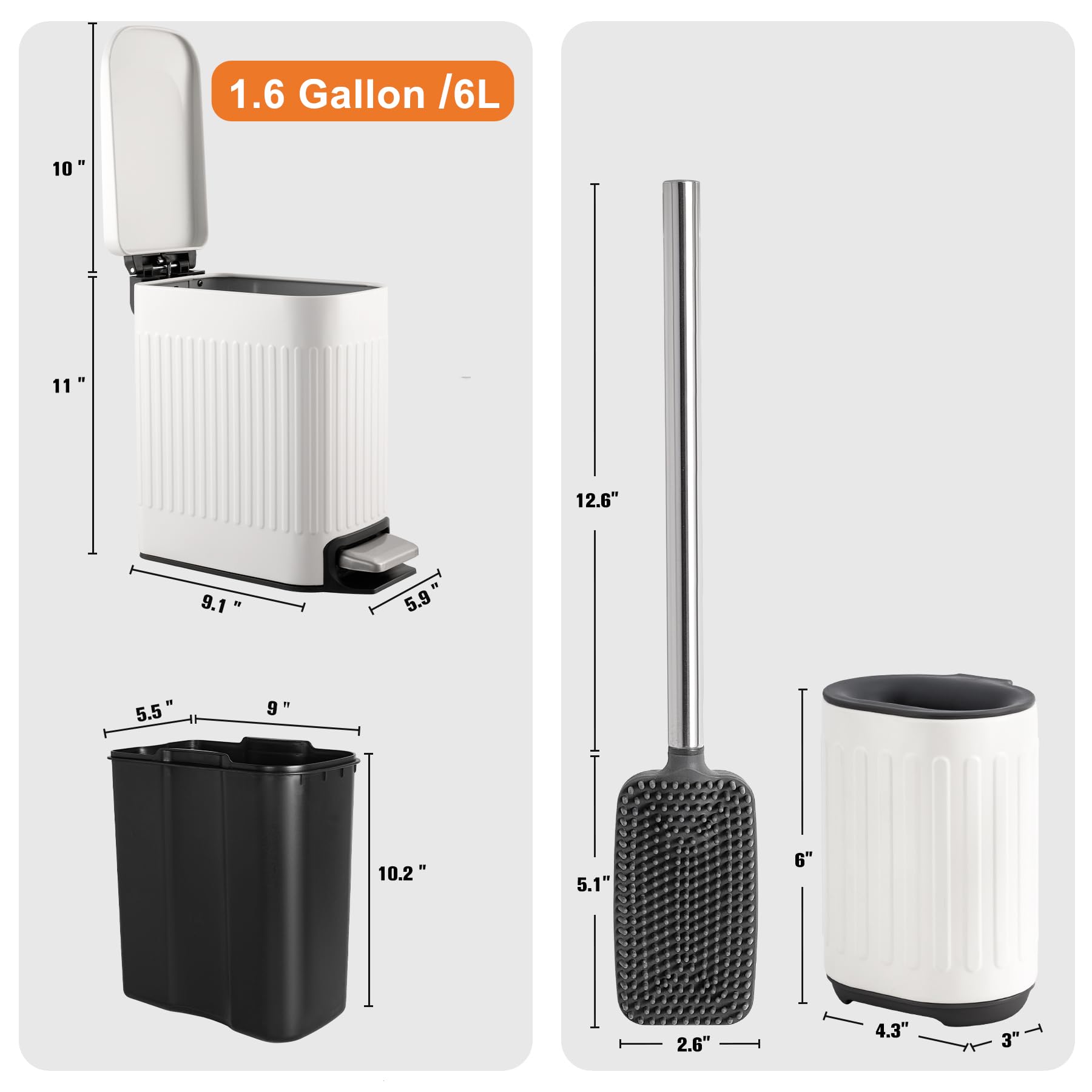 TrashAid odor containment keeps odors sealed when closed.