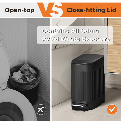 Removable inner bucket in TrashAid simplifies trash removal.