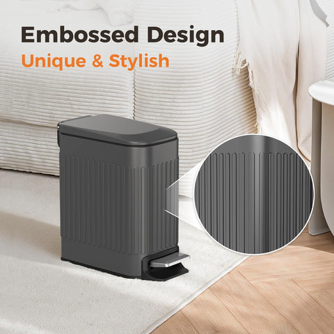TrashAid soft close lid for quiet, smooth operation in busy areas.