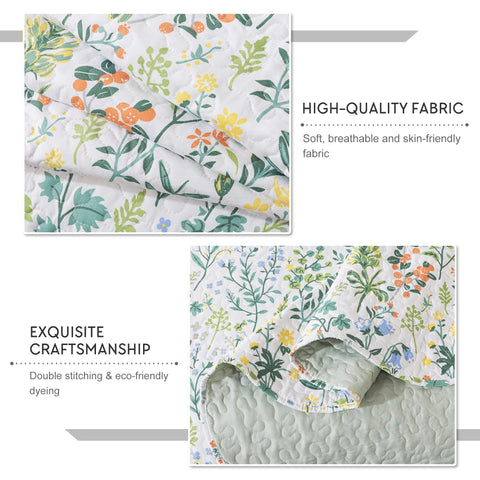 Soft microfiber texture of the Travan quilt close-up for light warmth.