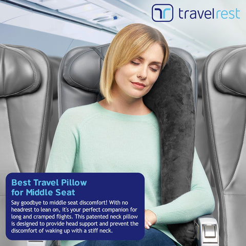 TRAVELREST headrest support for car sits behind your neck during road trips.