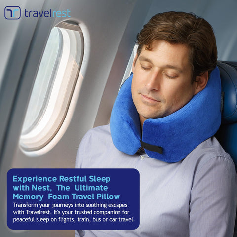 Travelrest Nest compact travel pillow fits easily in luggage