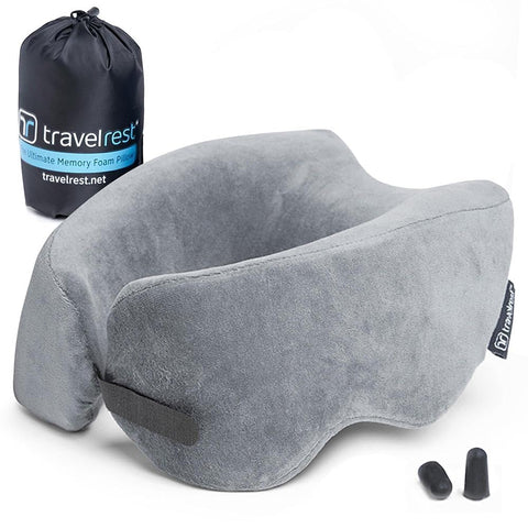 TRAVELREST Nest Neck Support Pillow uses thermo-sensitive foam for targeted comfort.