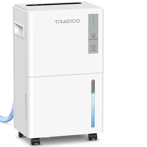 Trazico 1500 Sq Ft dehumidifier front view for large rooms and basements