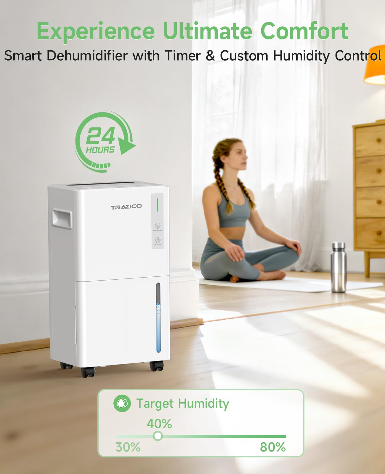 Trazico 24 hour timer for scheduled humidity control
