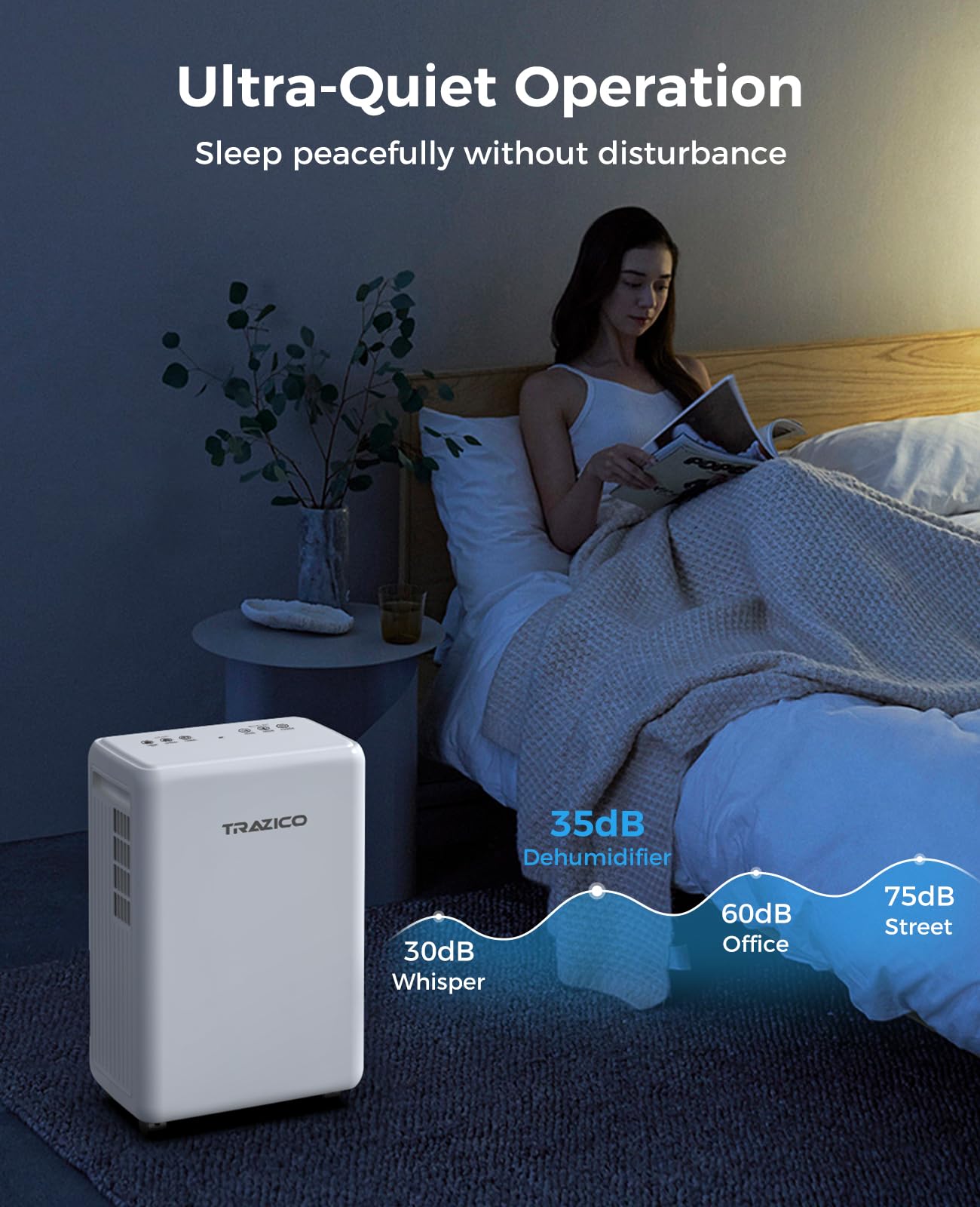 Trazico auto defrost keeps performance steady in cool basements.