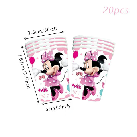 TREANY Minnie napkins coordinate colors for quick cleanups.