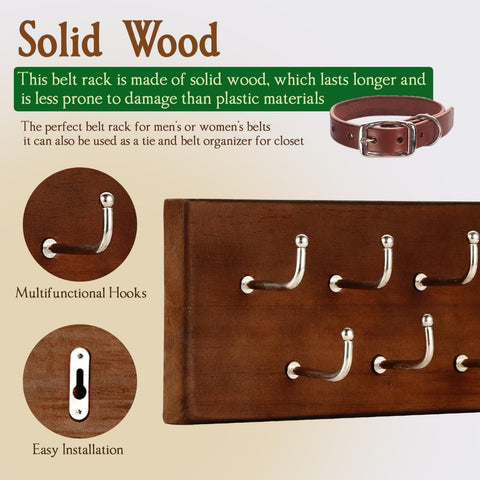 TreeHouse London versatile rack stores ties and scarves beside belts