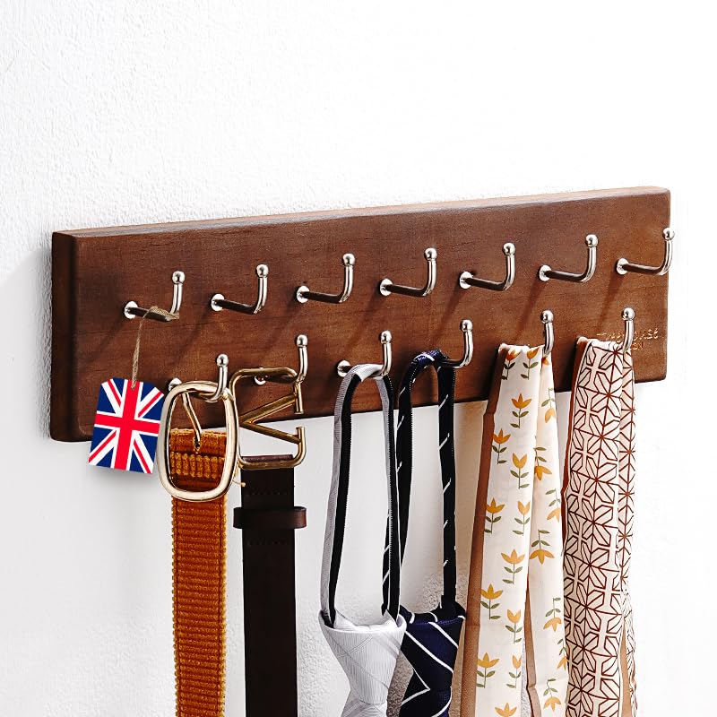 TreeHouse London belt organizer wall-mount walnut holds belts for easy access