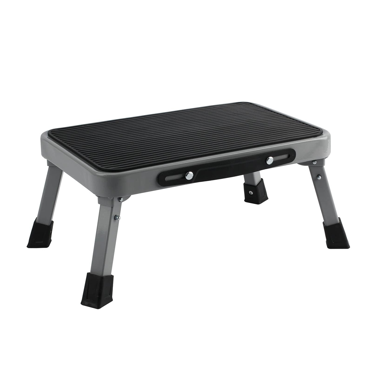 TreeLen 1-Step stool closed view shows compact, portable design for easy storage