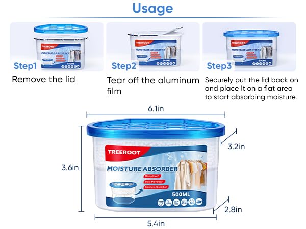 Fragrance-free Treeroot moisture absorbers for fragrance-sensitive environments