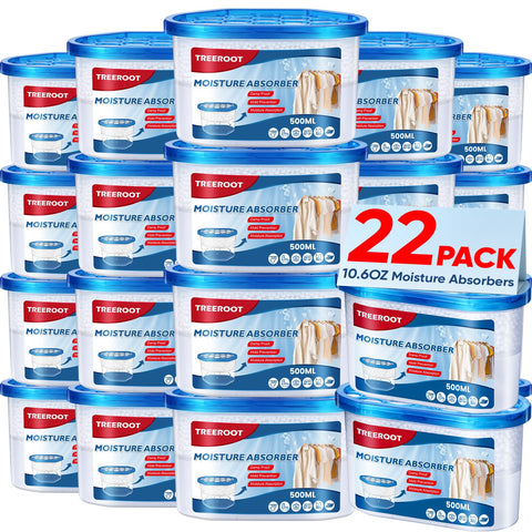 Treeroot 22Pack moisture absorber with clear collection box shows moisture removal progress