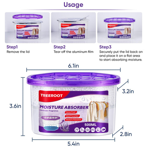 Treeroot car interior moisture absorber helps reduce dampness and odors.