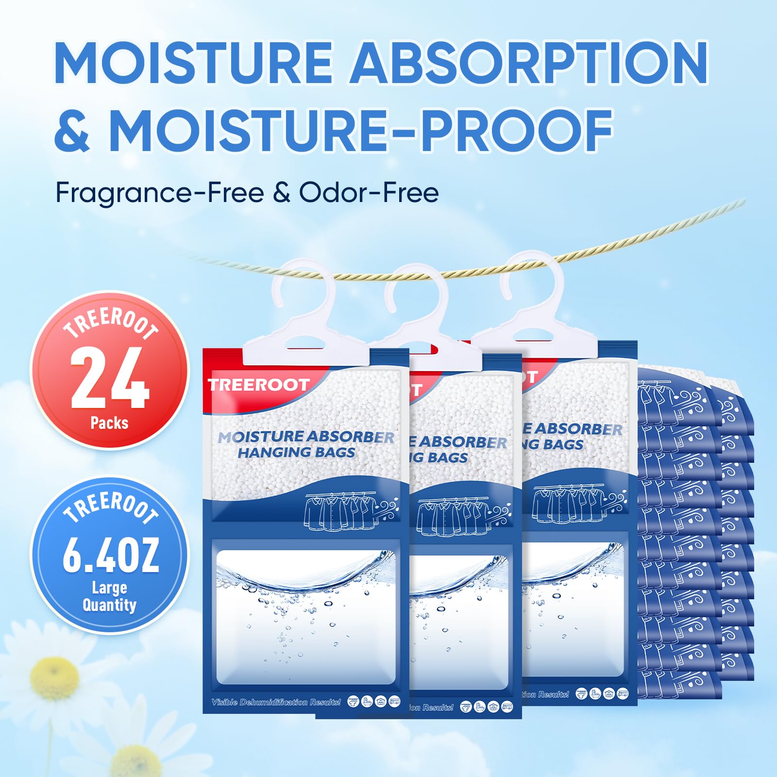 Transparent water collection bag shows moisture progress for reassurance.