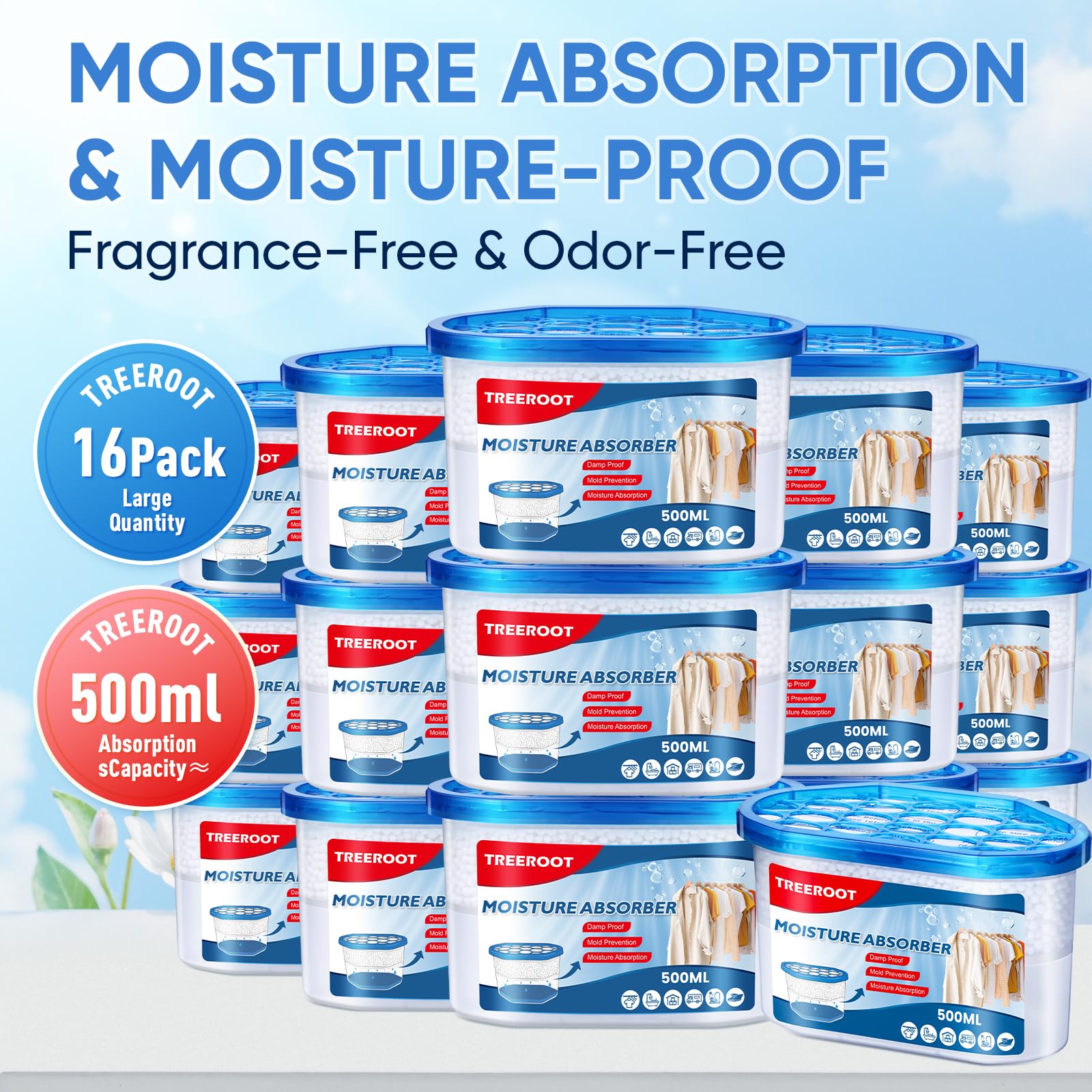 Treeroot humidity absorber bucket shows water collection during absorption