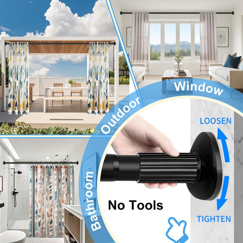 Treije robust metal construction ensures long-lasting curtain support.