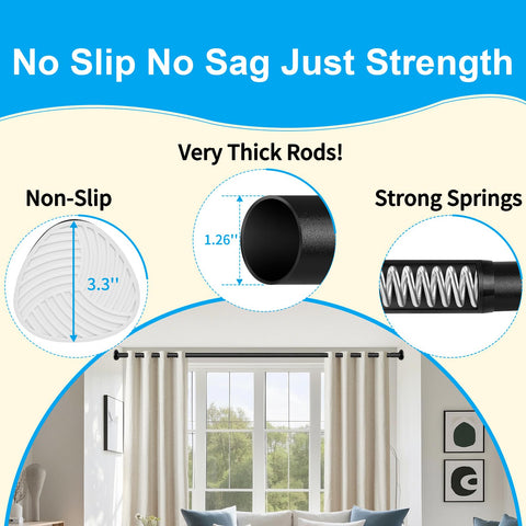 Treije tension rod indoor outdoor use blends with decor