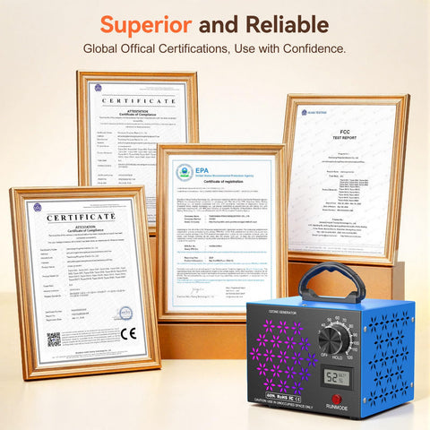 Trekkinglamb ozone generator reusable filter protects internal components.