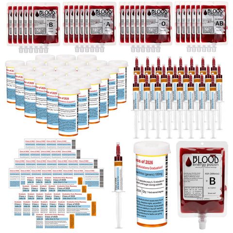 TrelaCo nurse syringes 20ml for themed party treats