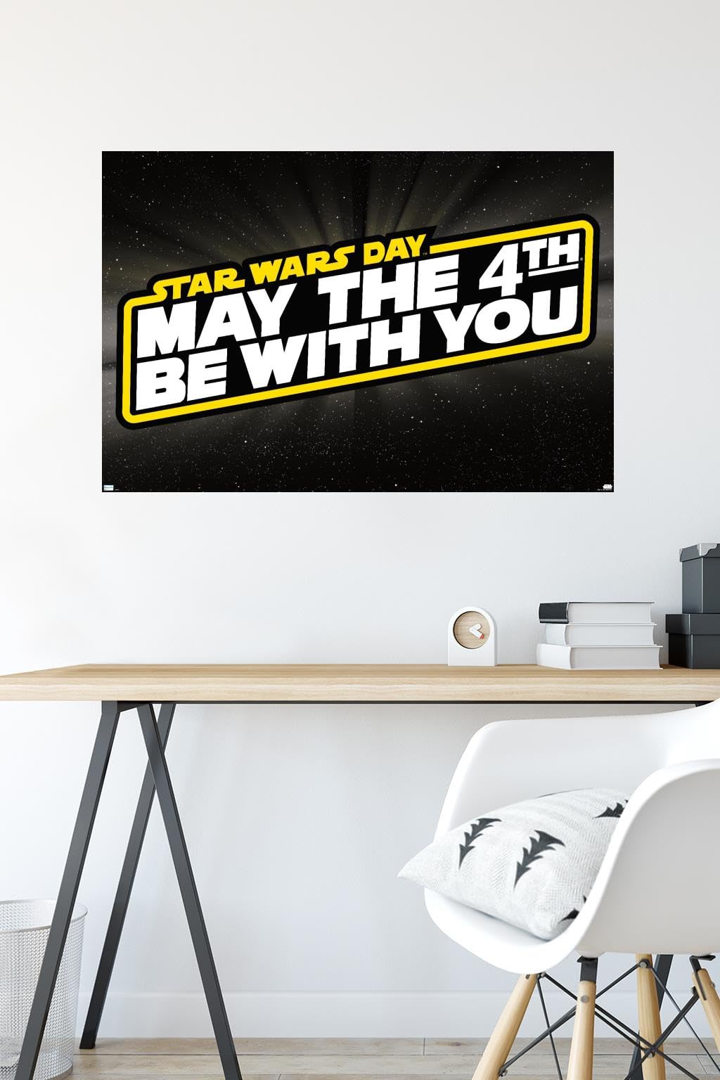 Trends International Star Wars May the 4th logo wall poster made in the USA for quality display.