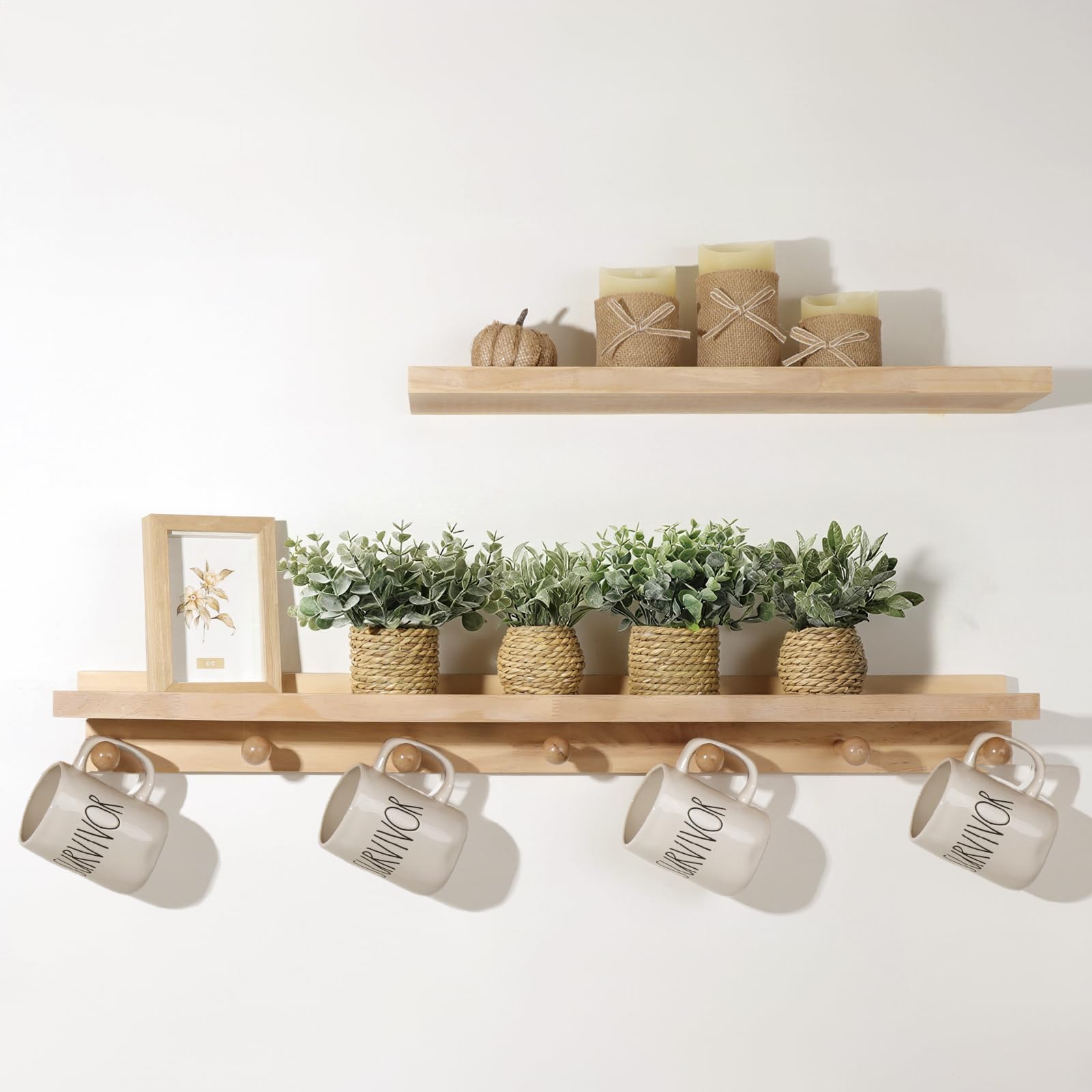 Treory versatile faux greenery in seagrass planters for gift-ready decor.