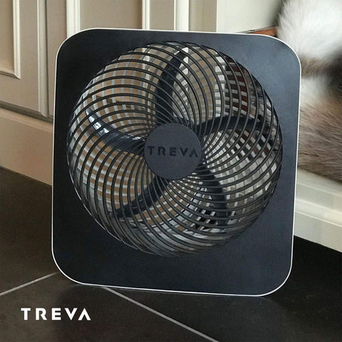 Treva 10-inch fan adapter port for AC power connection.