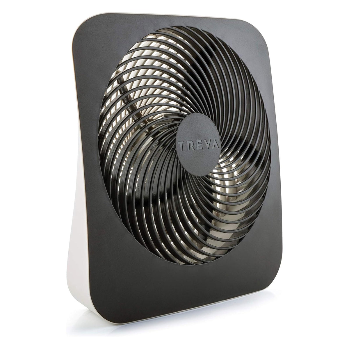 Treva 10-inch fan with handle for easy transport and personal cooling.
