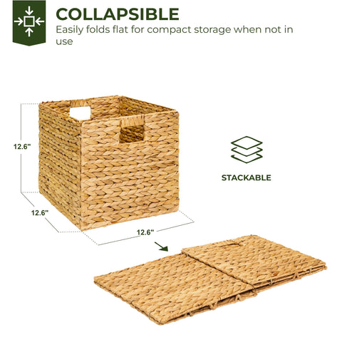 TREVIETDECOR collapsible storage baskets save space when not in use.