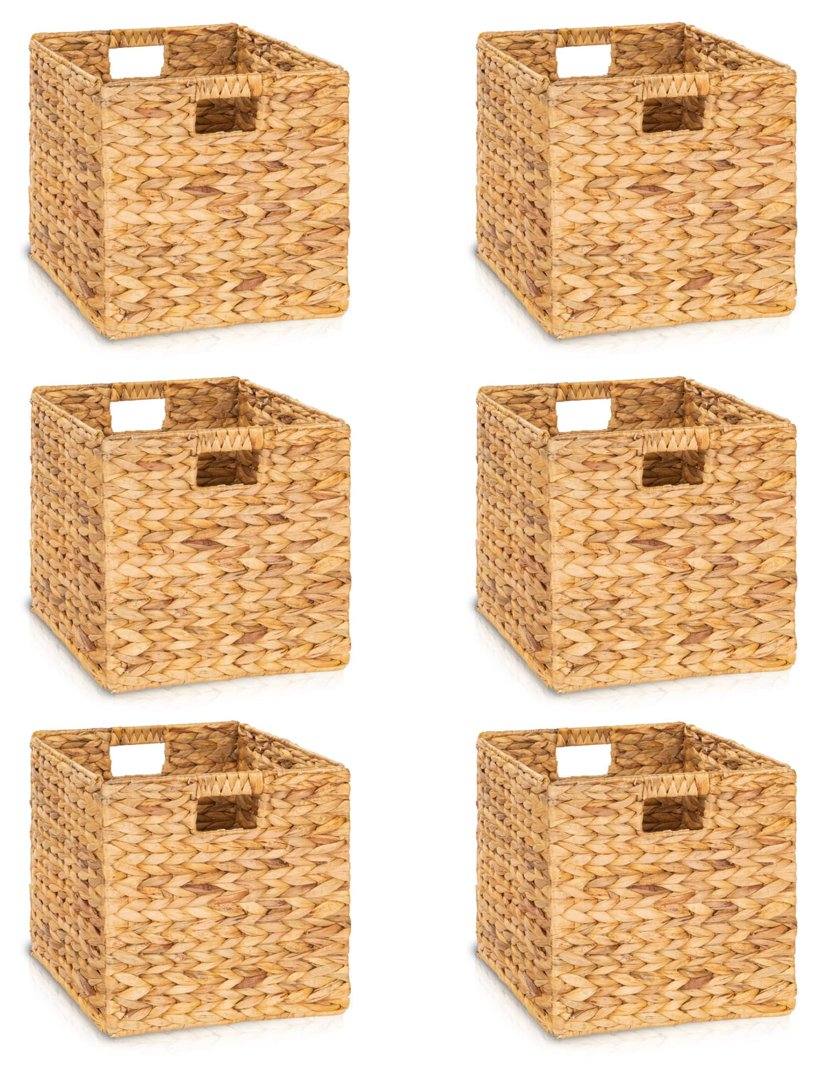 TREVIETDECOR water hyacinth cube basket ideal for closet organization.