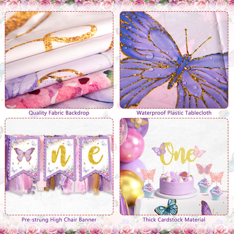 TREWAVE butterfly tablecloth keeps surfaces clean with playful style.