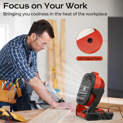 TREXEEN LED lights illuminate work areas for enhanced visibility during tasks.