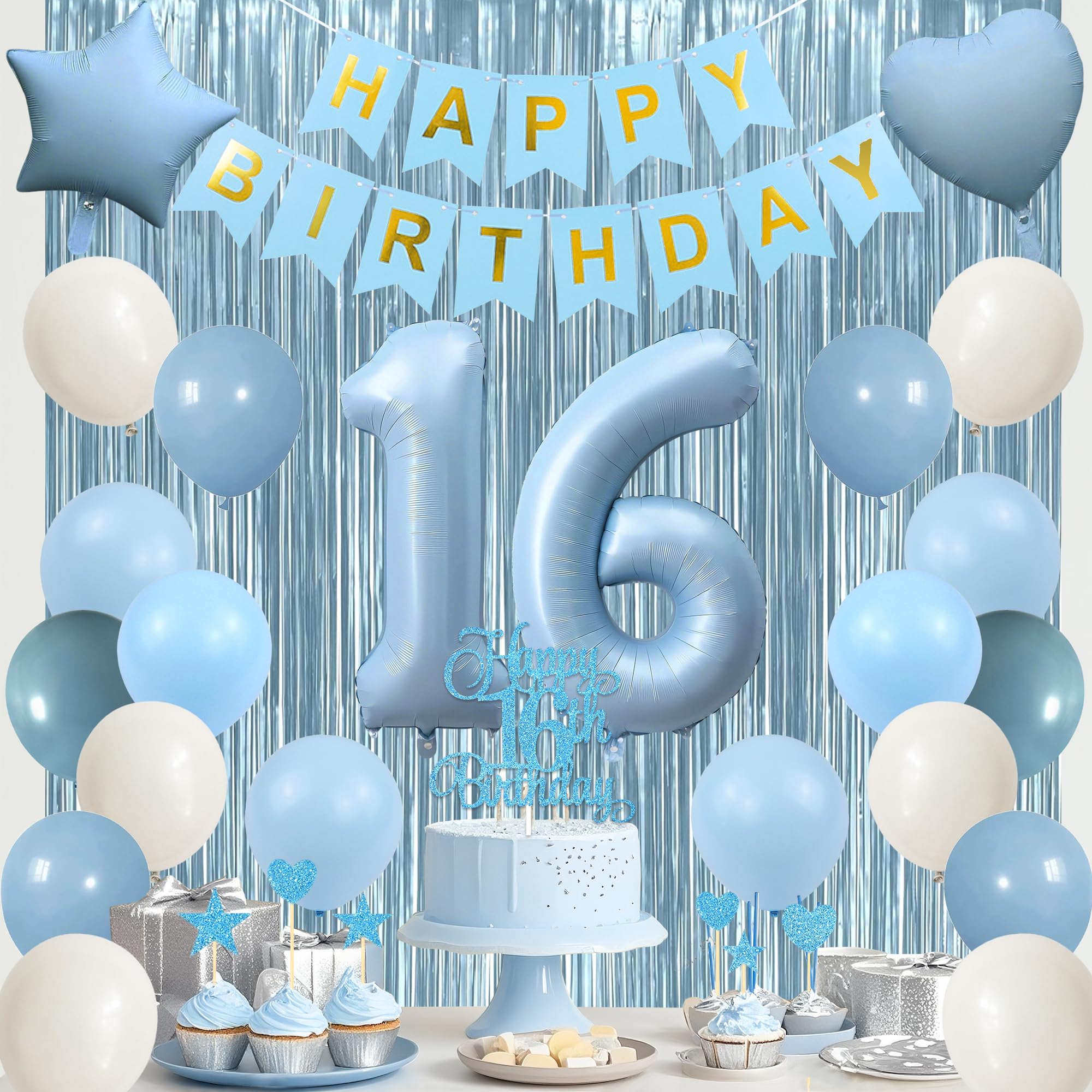 Trgowaul 16th-number balloons create a striking focal point in photos.