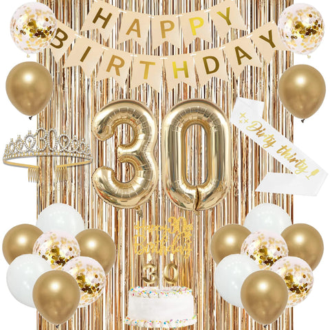 Trgowaul 30th banner with gold accents adds sparkle to celebrations.