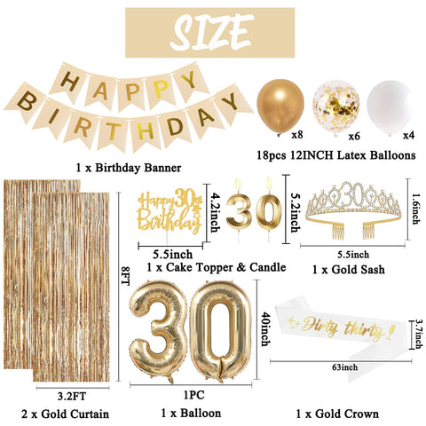 Trgowaul 30 foil number balloon shines as a milestone centerpiece.
