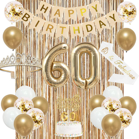 Trgowaul 60th banner gold adds festive flair to milestone celebrations.